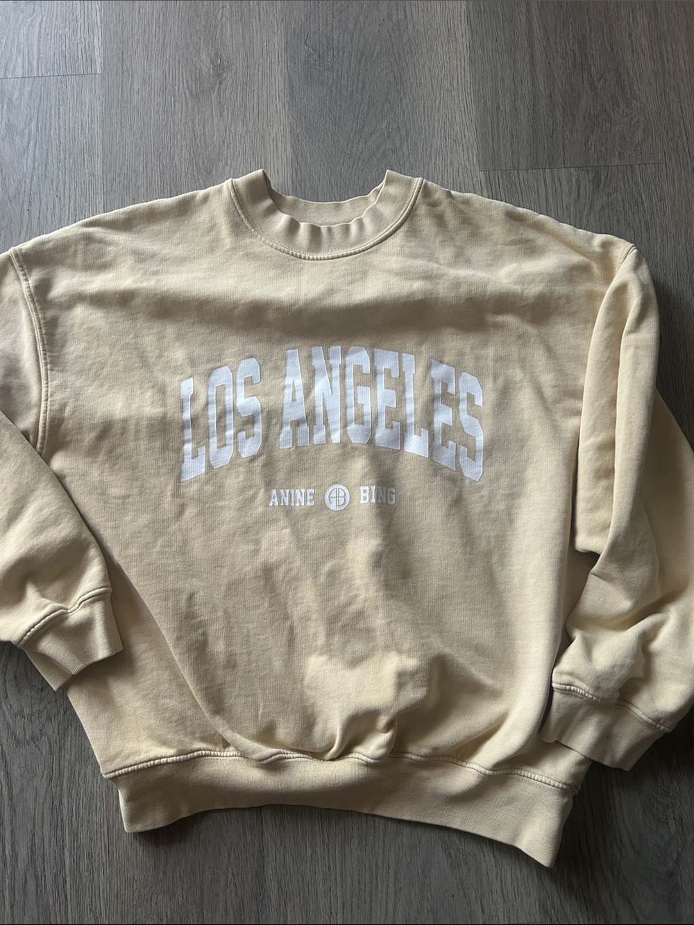 Anine Bing Los Angeles Crewneck Sweater - Cream size S